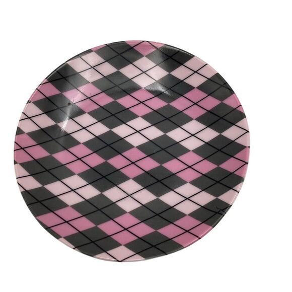 Queenwest Trading Co. Pink Plaid Tea Cup & Saucer Set 2-Piece - Picture 6 of 11